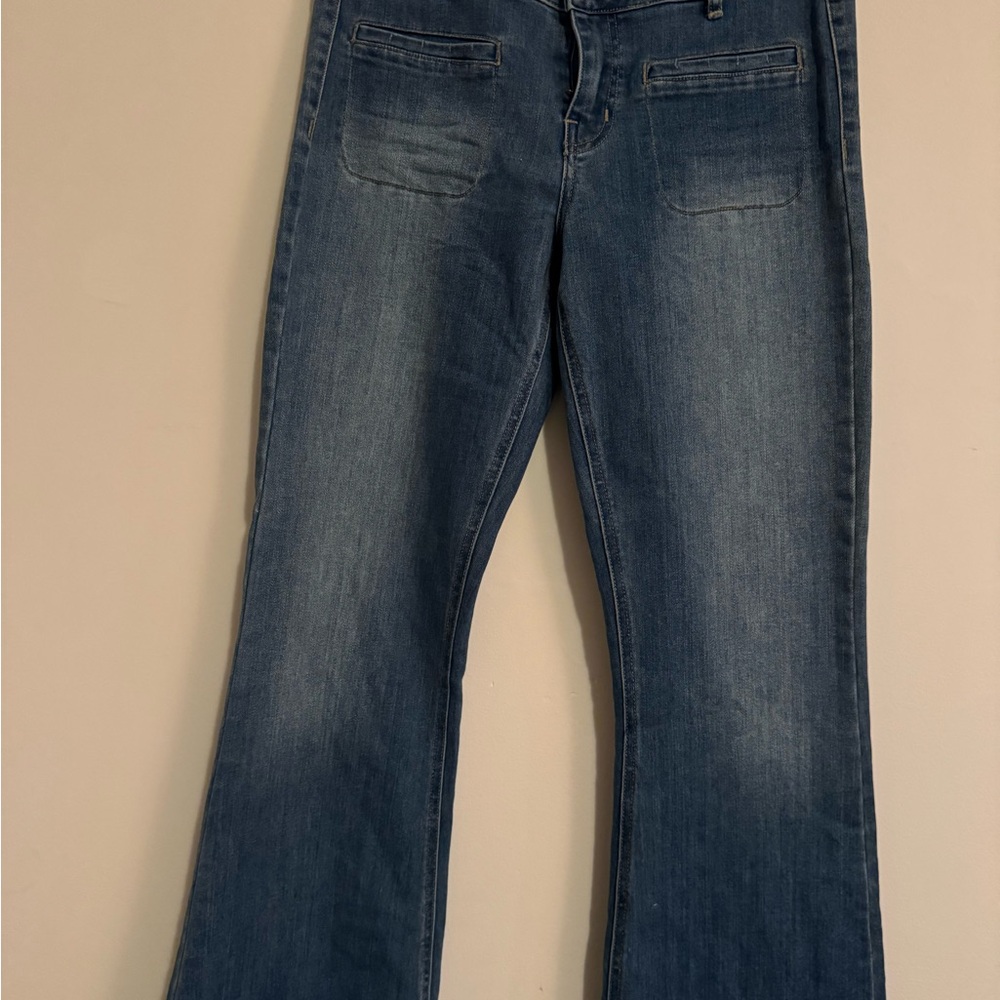 Dex Women's Flare Jeans in Deep Blue